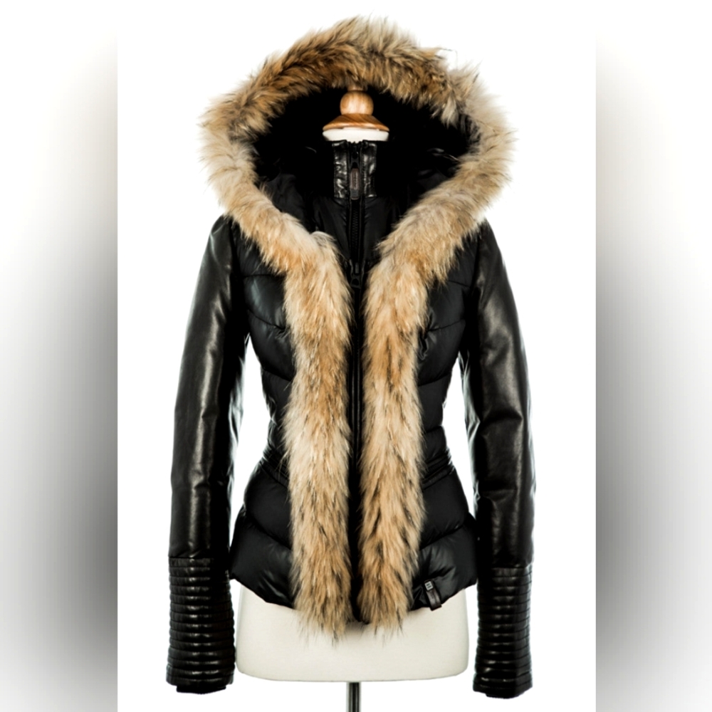 Rudsak Raccoon Fur Rib Collar Winter Coat